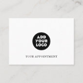 Custom logo Simple Modern Business Terminkarte (Rückseite)