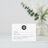 Custom logo Simple Modern Business Terminkarte (Stehend Vorderseite)