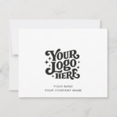 Custom Logo Simple Note Card Mitteilungskarte (Vorderseite)