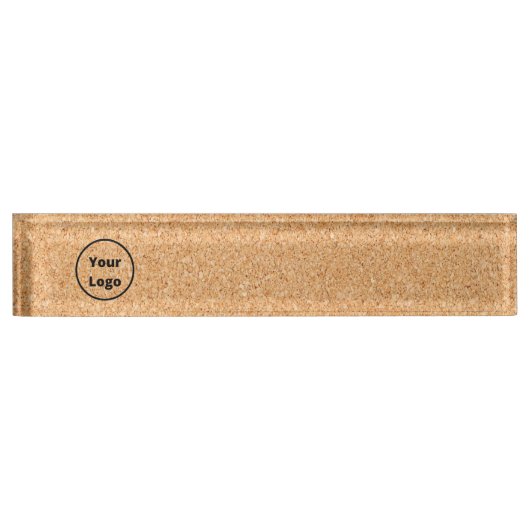 Custom logo  sliced wood block namensplakette (Vorderseite)