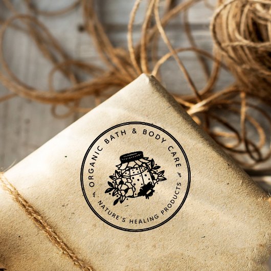 Custom Logo Small Business & Handmade Products Gummistempel