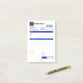 Custom Logo Small Business Invoice Receipt Pad Post-it Klebezettel (Auf Schreibtisch)