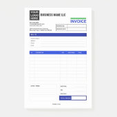 Custom Logo Small Business Invoice Receipt Pad Post-it Klebezettel (Vorderseite)
