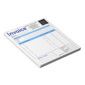Custom Logo Small Business Invoice Sales Receipt B Notizblock (angewinkelt)