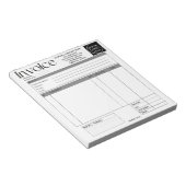 Custom Logo Small Business Invoice Sales Receipt Notizblock (angewinkelt)