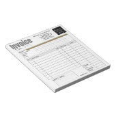 Custom Logo Small Business Invoice Sales Receipt O Notizblock (angewinkelt)