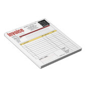 Custom Logo Small Business Invoice Sales Receipt O Notizblock (angewinkelt)