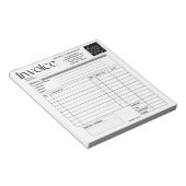 Custom Logo Small Business Invoice Sales Receipt O Notizblock (angewinkelt)