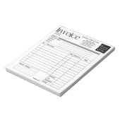 Custom Logo Small Business Invoice Sales Receipt O Notizblock (Rotiert)