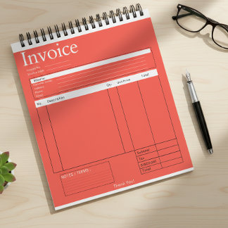 Custom Logo Small Business Invoice Sales Receipt R Notizblock