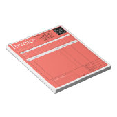 Custom Logo Small Business Invoice Sales Receipt R Notizblock (angewinkelt)