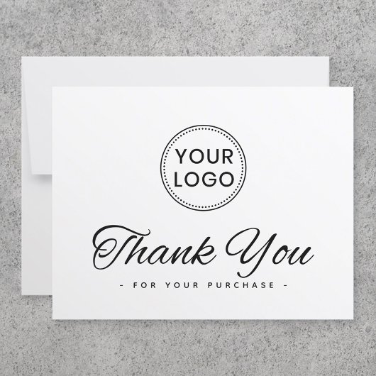 Custom Logo Social Media elegante Dankeschön Karte