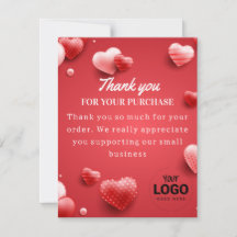 Custom Logo Social Media Flat Dankeschön Karte
