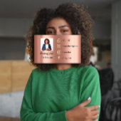 Custom Logo Social Media Gold QR Code Foto Rose Visitenkarte