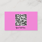 Custom Logo Social Media Gold QR Code Rosa Visitenkarte (Rückseite)