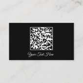 Custom Logo Social Media Gold QR-Code Schwarz-weiß Visitenkarte (Rückseite)