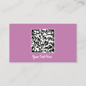 Custom Logo Social Media Gold QR Code Violet Visitenkarte (Rückseite)