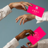 Custom Logo Social Media QR Code Gold Candy Visitenkarte