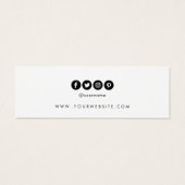 Custom logo social media stud earring display card (Rückseite)
