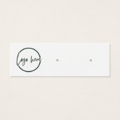 Custom logo social media stud earring display card (Vorderseite)