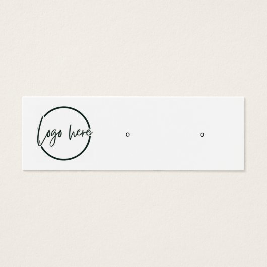 Custom logo social media stud earring display card (Vorderseite)