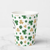 Custom Logo St. Patrick Kleeblatt Green Gold Pappbecher (Links)