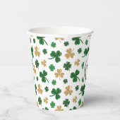 Custom Logo St. Patrick Kleeblatt Green Gold Pappbecher (Rechts)