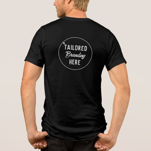 Custom Logo Team Black Tri-Blend Tee (Rückseite)