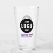 Custom Logo & Text 16oz Personalized Beer Glass Glas (Rückseite)