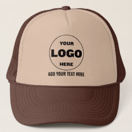 Custom Logo & Text Baseball Trucker Hat - Braun Truckerkappe