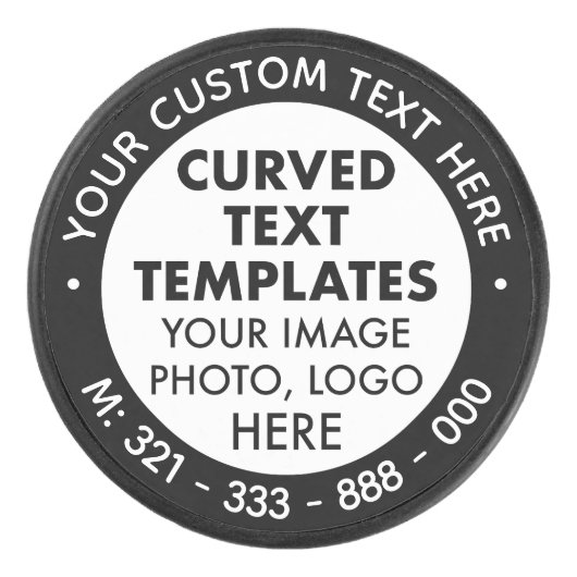 Custom Logo & Text Black Promotion Hockey Puck (Vorderseite)