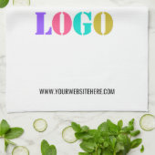 Custom Logo Text Business Kitchen Towel Template Geschirrtuch (Gefaltet)