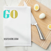 Custom Logo Text Business Kitchen Towel Template Geschirrtuch (Viertel Falte)