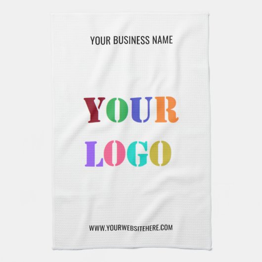 Custom Logo Text Business Kitchen Towel Template Geschirrtuch (Vertikal)