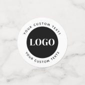 Custom Logo Text Business Promotional Konfetti (Klein Vorderseite)