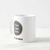 Custom Logo & Text Business Your Logo & Text Here Kaffeetasse (Vorderseite Links)