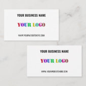 Custom Logo Text Promotional Business Card Example Visitenkarte (Vorne/Hinten)