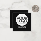 Custom Logo Thank You Cards with QR Code  Mitteilungskarte (Vorderseite/Rückseite Beispiel)