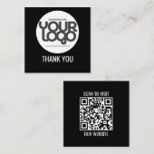 Custom Logo Thank You Cards with QR Code  Mitteilungskarte (Vorne/Hinten)