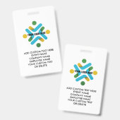 Custom Logo und Geschäft Custom Text Event Company Ausweis (Front & Back)