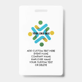 Custom Logo und Geschäft Custom Text Event Company Ausweis