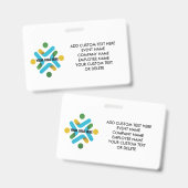 Custom Logo und Geschäfts-Ereignis Custom Text Ausweis (Front & Back)