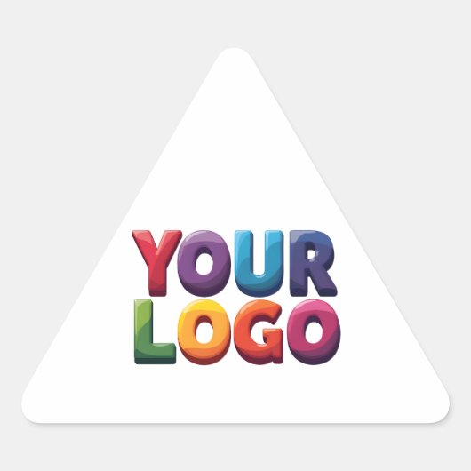 Custom Logo|Upload Your Logo | Business & Brand Dreieckiger Aufkleber (Vorderseite)