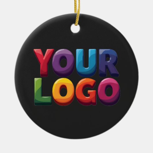 Custom Logo|Upload Your Logo | Business & Brand Keramik Ornament (Vorne)