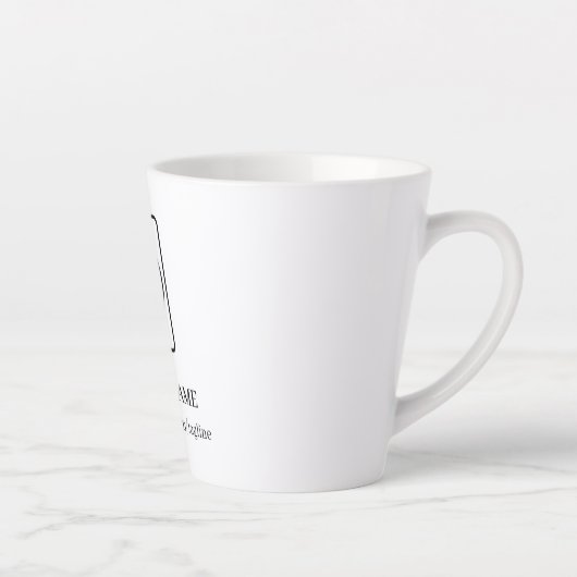 Custom Logo Website Business Promo Latte mug Milchtasse (Rechts)