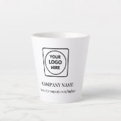 Custom Logo Website Business Promo Latte mug Milchtasse (Vorderseite)