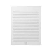 Custom Logo White Music Sheet Paper Notepad Notizblock (Rotiert)