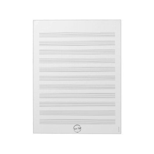Custom Logo White Music Sheet Paper Notepad Notizblock (Rotiert)