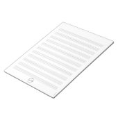 Custom Logo White Music Sheet Paper Notepad Notizblock (angewinkelt)