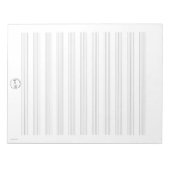 Custom Logo White Music Sheet Paper Notepad Notizblock (Vorderseite)